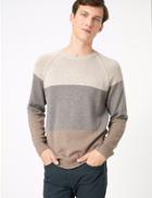 Marks & Spencer Alpaca Striped Crew Neck Jumper With Wool Multi/neutral