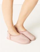 Marks & Spencer Fur Ballerina Slippers Blush