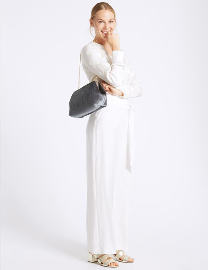 Marks & Spencer Frame Clutch Bag Grey