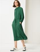 Marks & Spencer 3/4 Sleeve Tea Dress Emerald