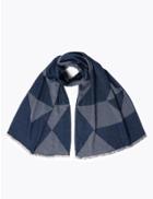 Marks & Spencer Jacquard Diamond Print Scarf Navy Mix