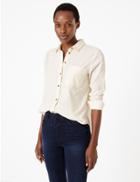 Marks & Spencer Pure Cotton Corduroy Shirt Ecru