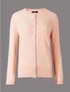 Marks & Spencer Pure Cashmere Button Through Cardigan Copper Rose