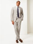 Marks & Spencer Tailored Fit Linen Miracle Jacket Neutral