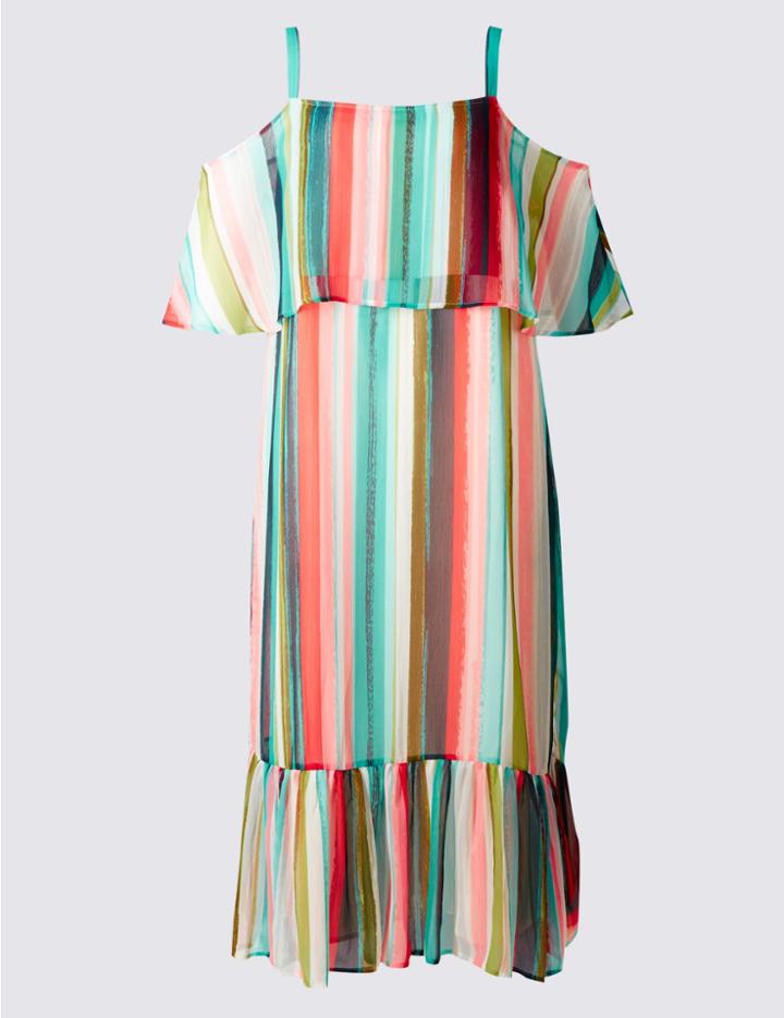 Marks & Spencer Plus Striped Slip Dress Multi