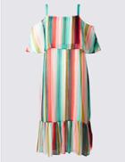 Marks & Spencer Plus Striped Slip Dress Multi