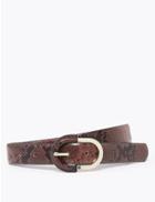 Marks & Spencer Snake Effect Hip Belt Burgundy