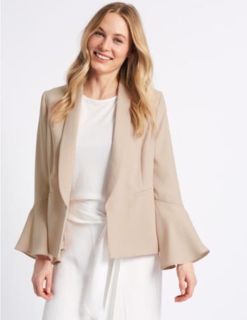 Marks & Spencer Frill Sleeve Blazer Blush