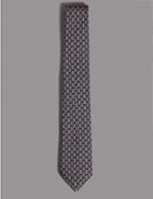 Marks & Spencer Pure Silk Foulard Tie Dusky Rose