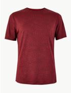 Marks & Spencer Active Geometric Print T-shirt Red