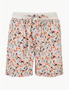 Marks & Spencer Floral Print Casual Shorts Multi