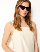 Marks & Spencer Narrow Cat Eye Sunglasses Brown Mix