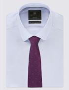Marks & Spencer Pure Silk Textured Spotted Tie Mauve Mix