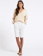 Marks & Spencer Fluid Tailored Shorts Winter White