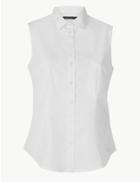 Marks & Spencer Petite Button Detailed Shirt White