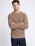 Marks & Spencer Pure Cotton Textured Jumper Copper Tan