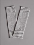 Marks & Spencer Pure Cashmere Slash End Gloves Grey