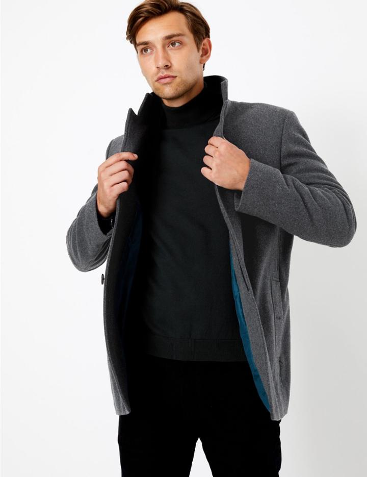 Marks & Spencer Funnel Neck Jacket Grey