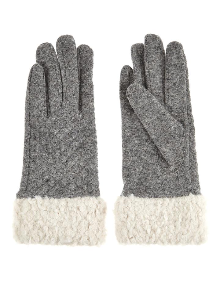 M & S Collectionn M & S Collection
 Wool Rich Quilted Borg Gloves
