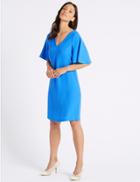 Marks & Spencer Double Layer Half Sleeve Shift Dress Light Purple