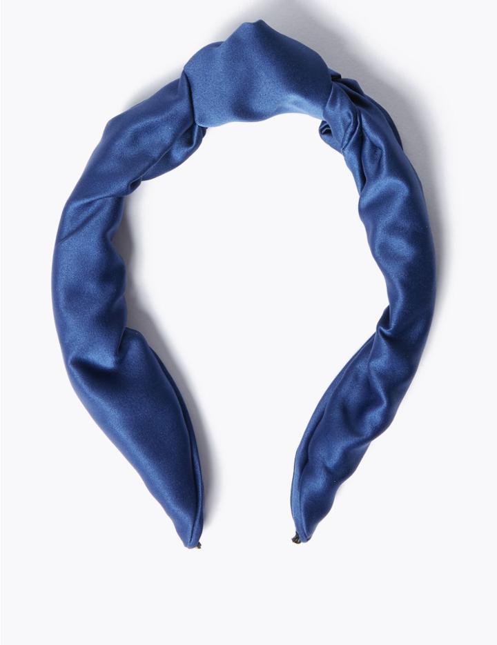 Marks & Spencer Animal Print Structured Hair Band Navy Mix