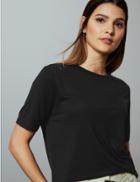 Marks & Spencer Drape Short Sleeve T-shirt Black
