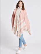 Marks & Spencer Colour Block Striped Wrap Pink Mix