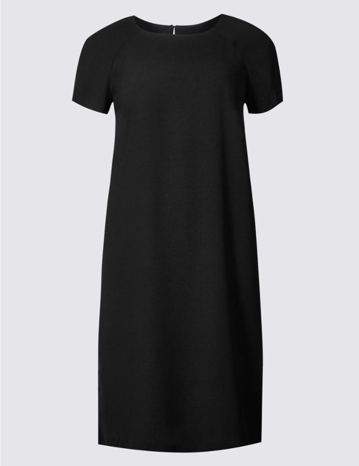 Marks & Spencer Woven Short Sleeve Tunic Dress Black