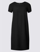 Marks & Spencer Woven Short Sleeve Tunic Dress Black