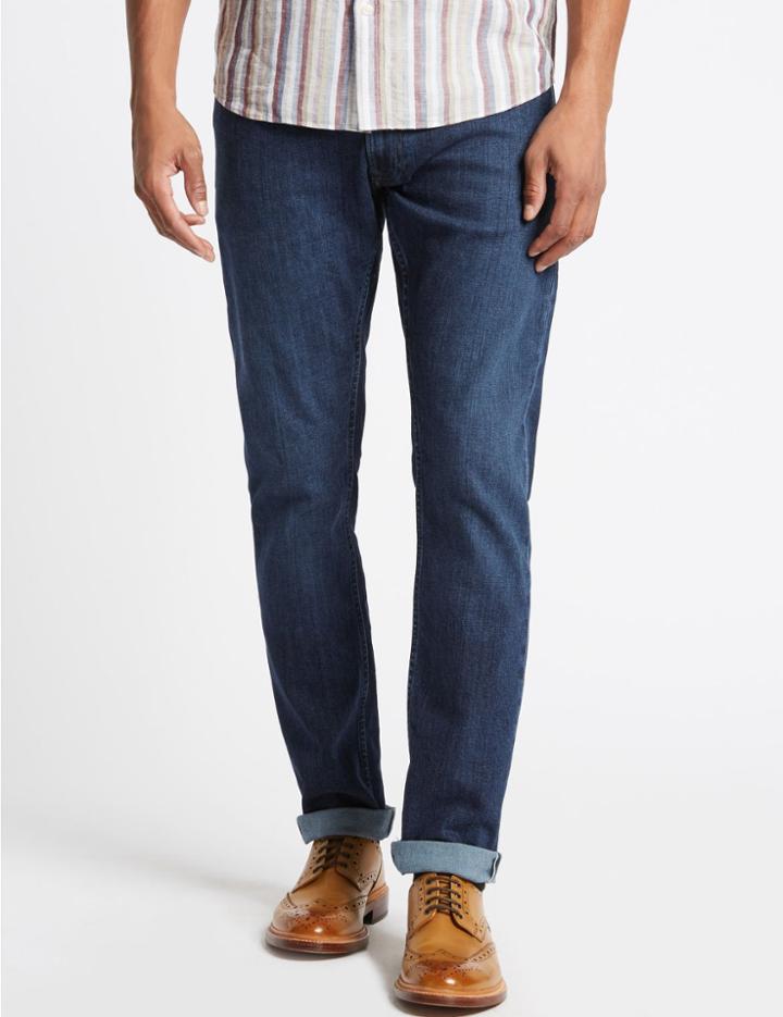 Marks & Spencer Slim Fit Jeans Medium Blue