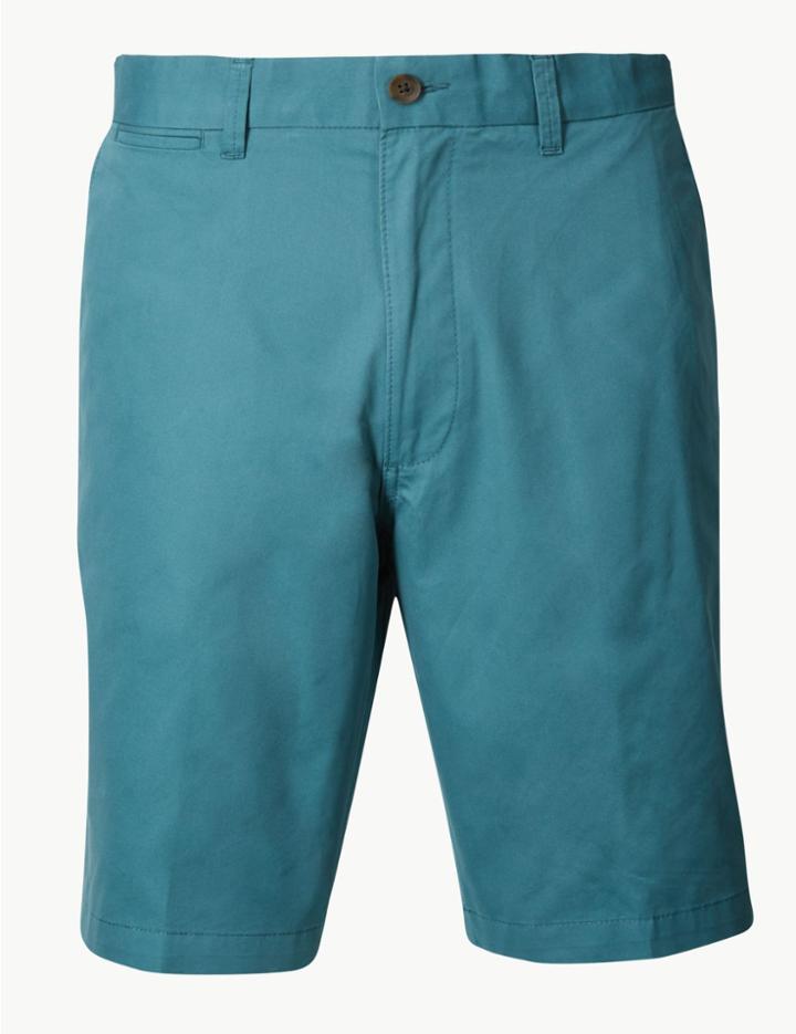 Marks & Spencer Super Light Weight Chino Shorts Emerald