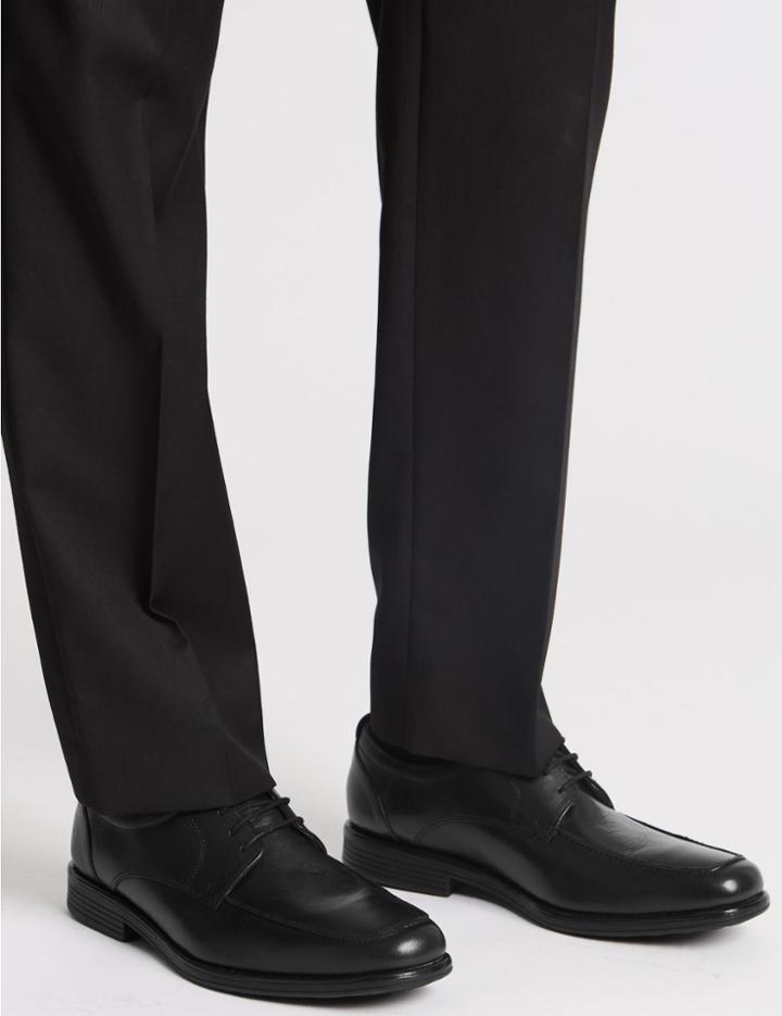 Marks & Spencer Leather Lace-up Shoes With Airflex &trade; Black
