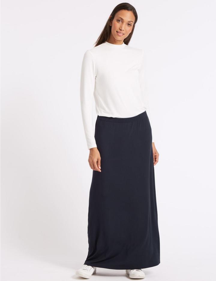 Marks & Spencer Jersey Maxi Skirt Navy