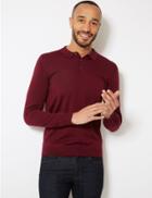 Marks & Spencer Pure Extra Fine Merino Wool Knitted Polo Red