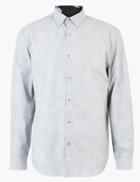 Marks & Spencer Pure Cotton Floral Print Shirt Light Grey