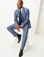 Marks & Spencer Tailored Fit Linen Jacket Indigo