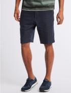 Marks & Spencer Linen Rich Shorts Navy