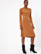 Marks & Spencer Merino Wool Rich Ribbed Shift Dress