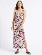 Marks & Spencer Paisley Print Slip Maxi Dress Black Mix