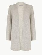 Marks & Spencer Ribbed Relaxed Fit Cardigan Grey