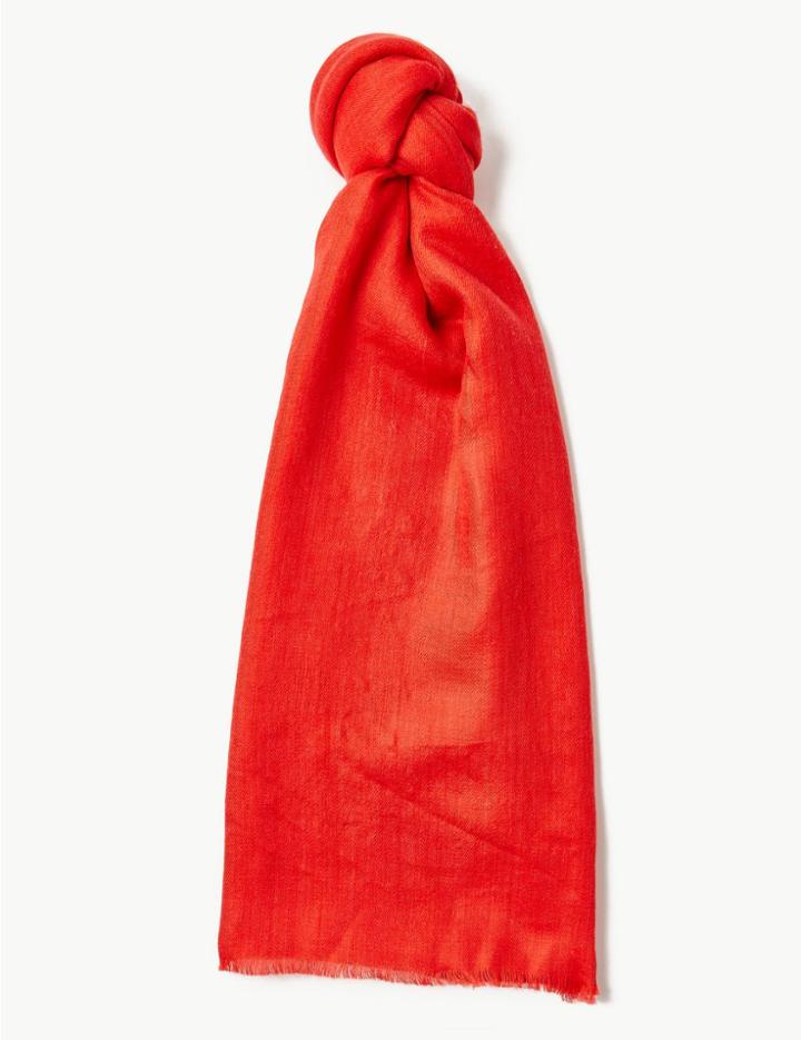 Marks & Spencer Wool Blend Scarf Red