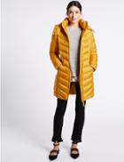 Marks & Spencer Down & Feather Padded Jacket With Stormwear&trade; Ochre