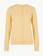 Marks & Spencer Textured Twinset Cardigan Soft Yellow