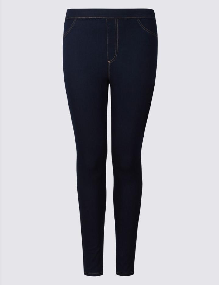 Marks & Spencer Plus Cotton Rich Jeggings Indigo