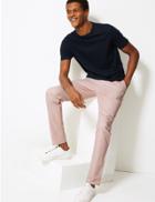 Marks & Spencer Skinny Fit Cotton Rich Chinos Medium Pink
