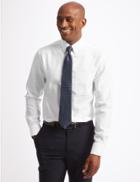 Marks & Spencer Pure Cotton Slim Oxford Shirt With Pocket White