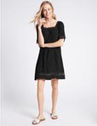 Marks & Spencer Lace Insert Tunic Dress Black