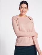 Marks & Spencer Cashmilon&trade; Button Shoulder Jumper Pink