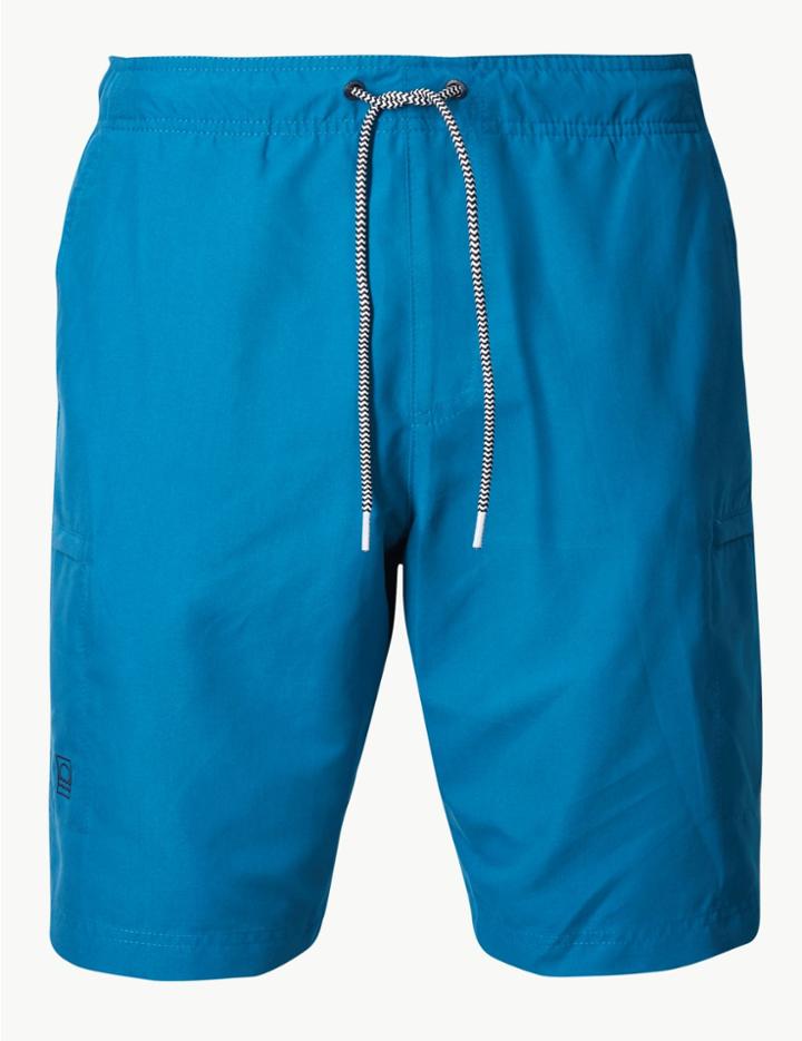 Marks & Spencer Quick Dry Cargo Swim Shorts Peacock