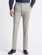 Marks & Spencer Textured Modern Slim Fit Trousers Neutral